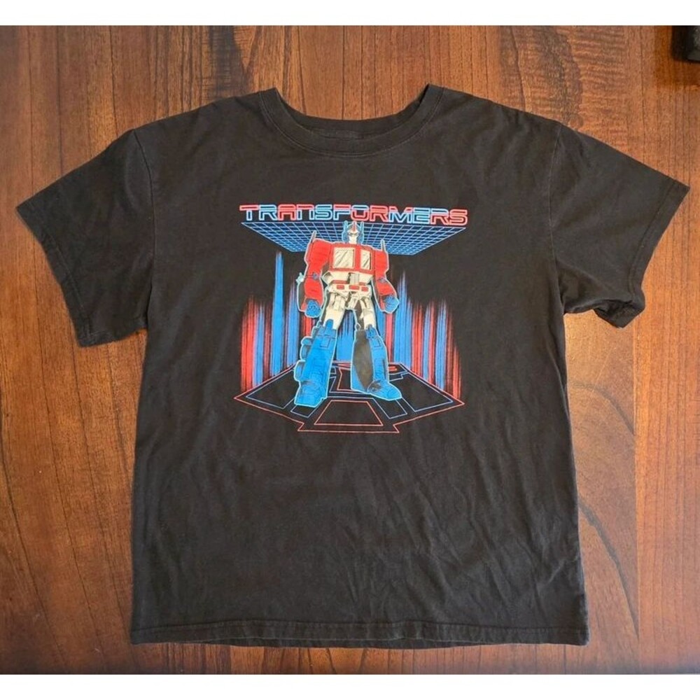 Transformers Optimus Prime Men's Large Black Graphic T-Shirt Hasbro 2024